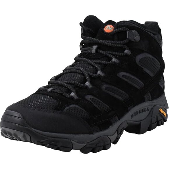NEW Merrell Mens MOAB 2 Mid Waterproof Hiking Boot (Black Night) 10M - Picture 1 of 11